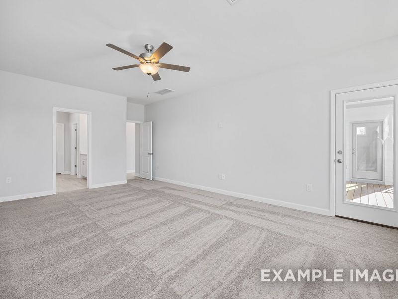 Representative unfurnished interior of a home built from the The Cypress II by Davidson Homes LLC in Tobacco Road, Angier (Image 28). Representative unfurnished interior of a home built from the The Cypress II by Davidson Homes LLC in Tobacco Road, Angier (Image 28).
