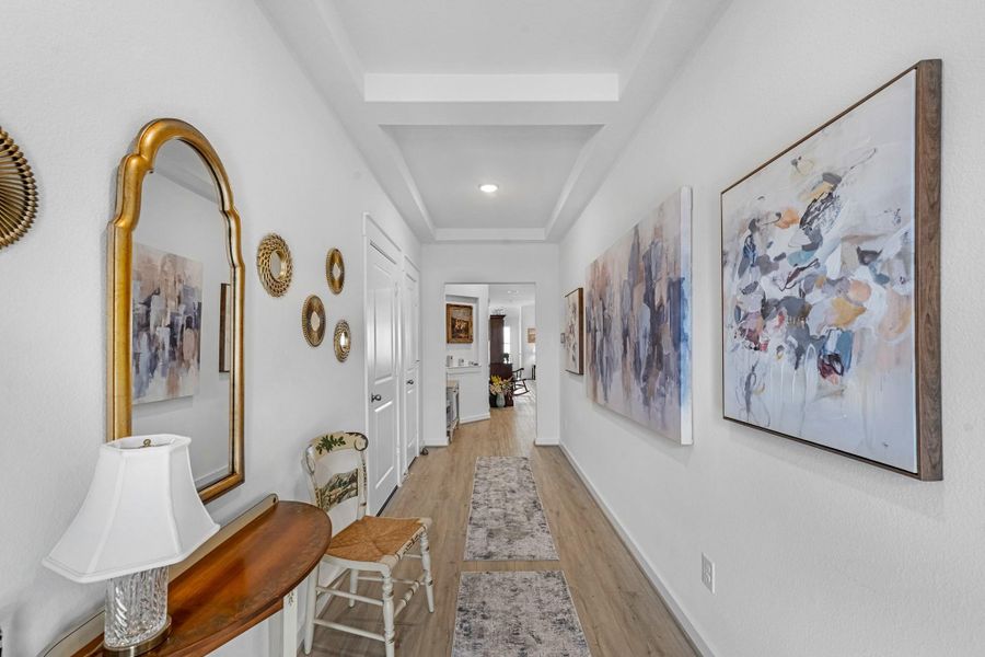 Inviting entryway with a bright, open feel that sets the tone for the home’s thoughtful design.