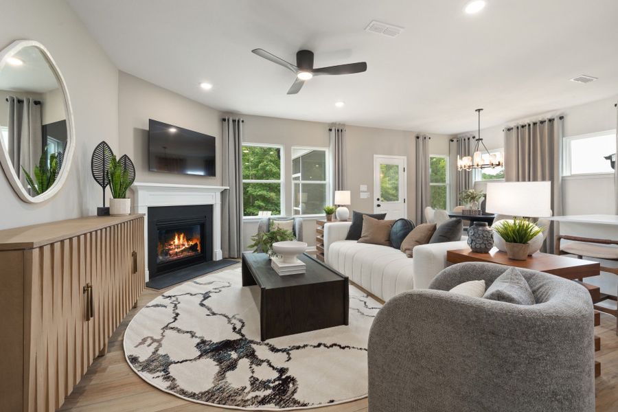 Representative furnished interior of a home built from the Kirby by Pulte Homes in Henley Village, Burlington (Image 27). Representative furnished interior of a home built from the Kirby by Pulte Homes in Henley Village, Burlington (Image 27).