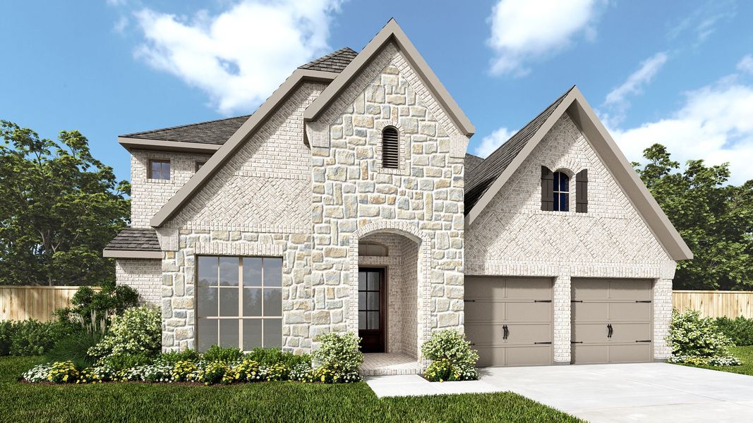 Representative exterior photo of a completed home built from the 3396W by Perry Homes in Revera, Rosenberg, TX (Image 3).