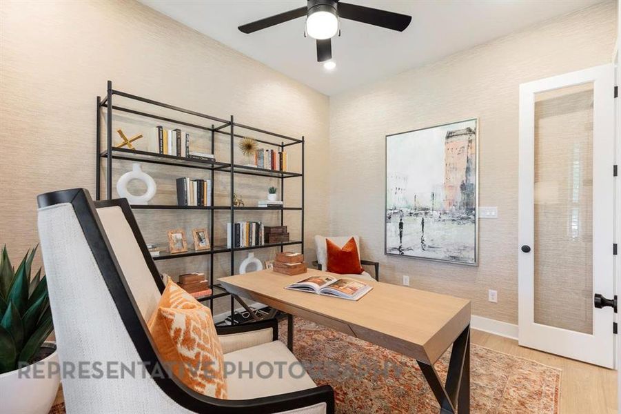 Furnished interior view inside a new home in Mosaic: 60ft. lots, Celina (Image 7).