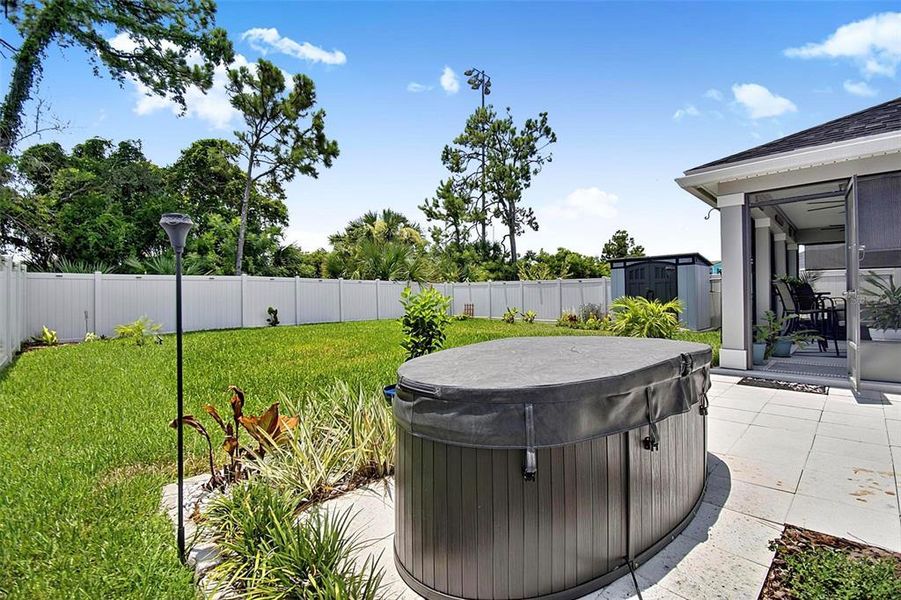Exterior details and patio area of a home in , Flagler Beach (Image 29). Exterior details and patio area of a home in , Flagler Beach (Image 29).