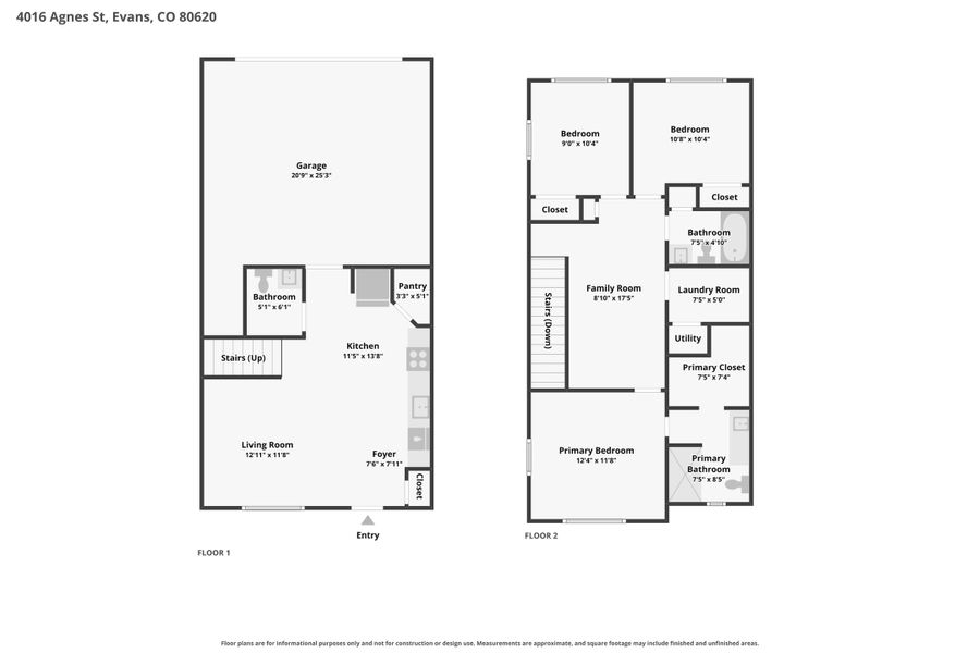 2D floor plan layout of this home in Liberty Draw, Evans, CO (Image 6). 2D floor plan layout of this home in Liberty Draw, Evans, CO (Image 6).