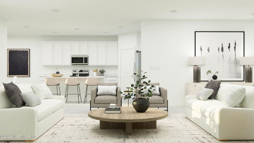 Furnished interior view inside a new home in Silver Falls Single Family at SilverLeaf, St. Augustine (Image 7).