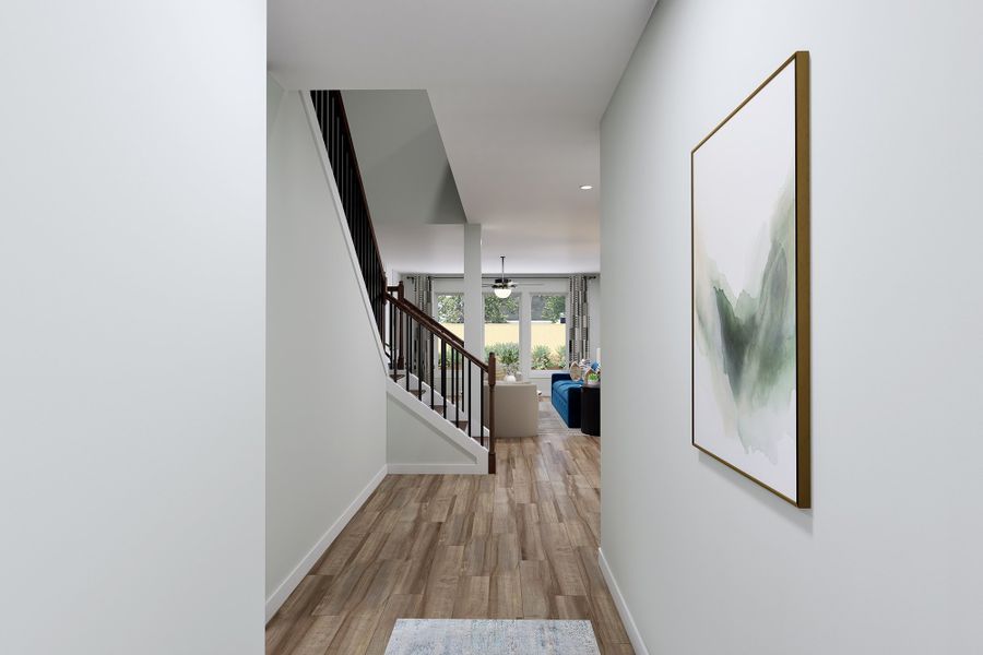 Representative unfurnished interior of a home built from the The Mckinney by David Weekley Homes in Mayfair - Select Garden Series, New Braunfels (Image 19).