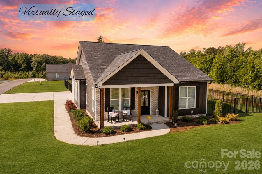Front exterior of a new home in , Albemarle, NC, highlighting curb appeal (Image 22).