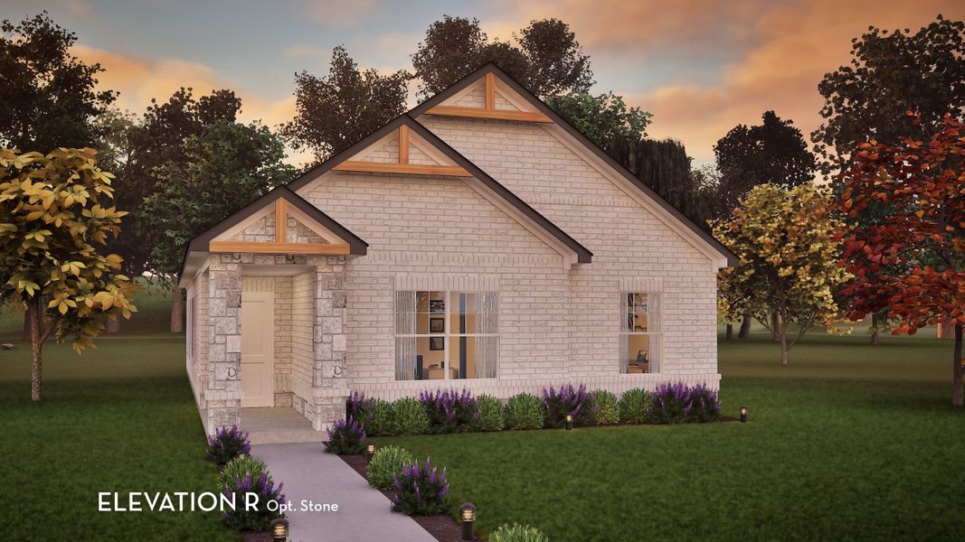 Representative exterior photo of a completed home built from the Topaz by CastleRock Communities in Infinity Square, Kyle, TX (Image 13).