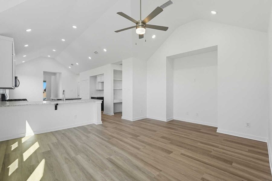 Representative Family Room - some options shown