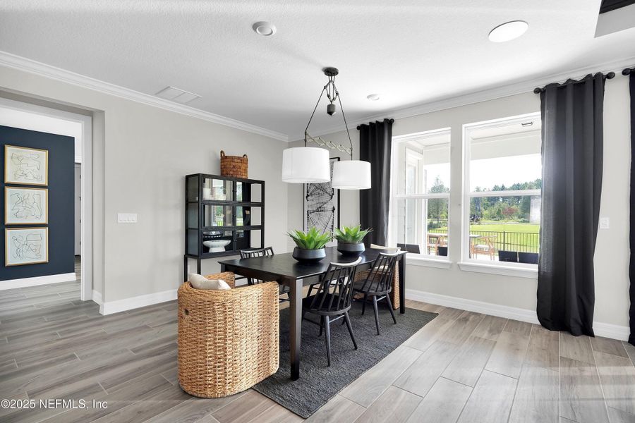 Furnished interior view inside a new home in Del Webb Wildlight, Yulee (Image 3). Furnished interior view inside a new home in Del Webb Wildlight, Yulee (Image 3).