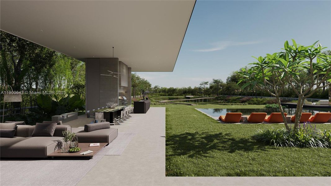 Exterior details and patio area of a home in , Davie (Image 24).