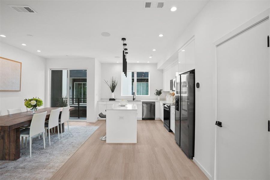 Furnished interior view inside a new home in , Dallas (Image 32).