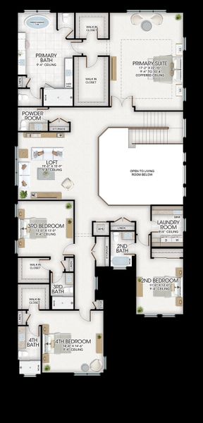 2D floor plan layout for the Celestia by GL Homes in Apex at Avenir, Palm Beach Gardens, FL (Image 6). 2D floor plan layout for the Celestia by GL Homes in Apex at Avenir, Palm Beach Gardens, FL (Image 6).