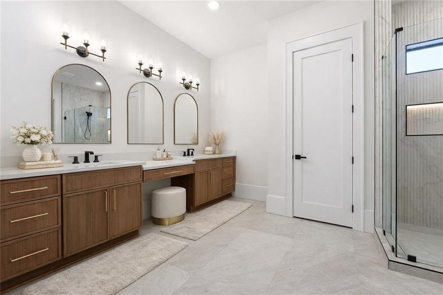 Furnished interior view inside a new home in , Buford (Image 33).