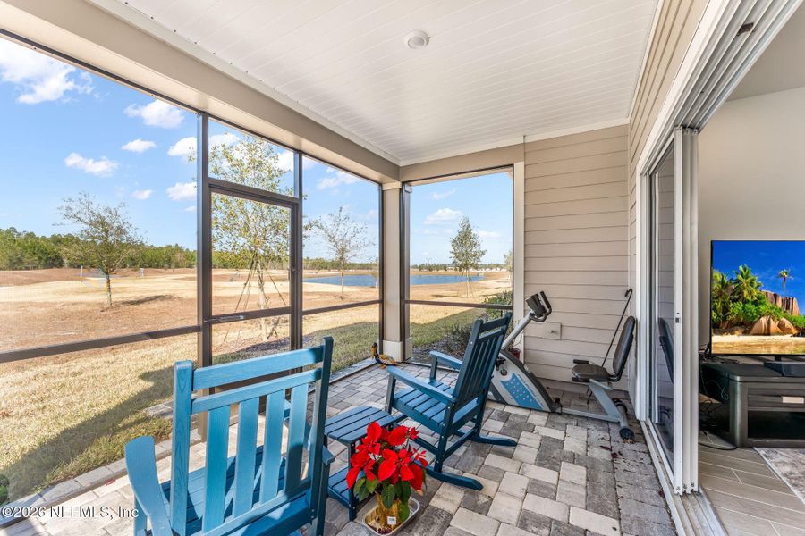 Exterior details and patio area of a home in Stillwater | Active Adult 55+, St. Johns (Image 4).