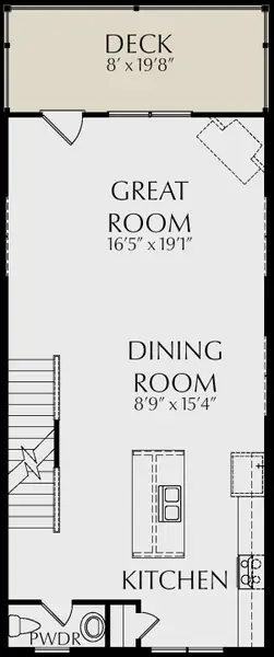 2D floor plan layout of this home in Nickel Creek at Newnan Crossing, Newnan, GA (Image 4).