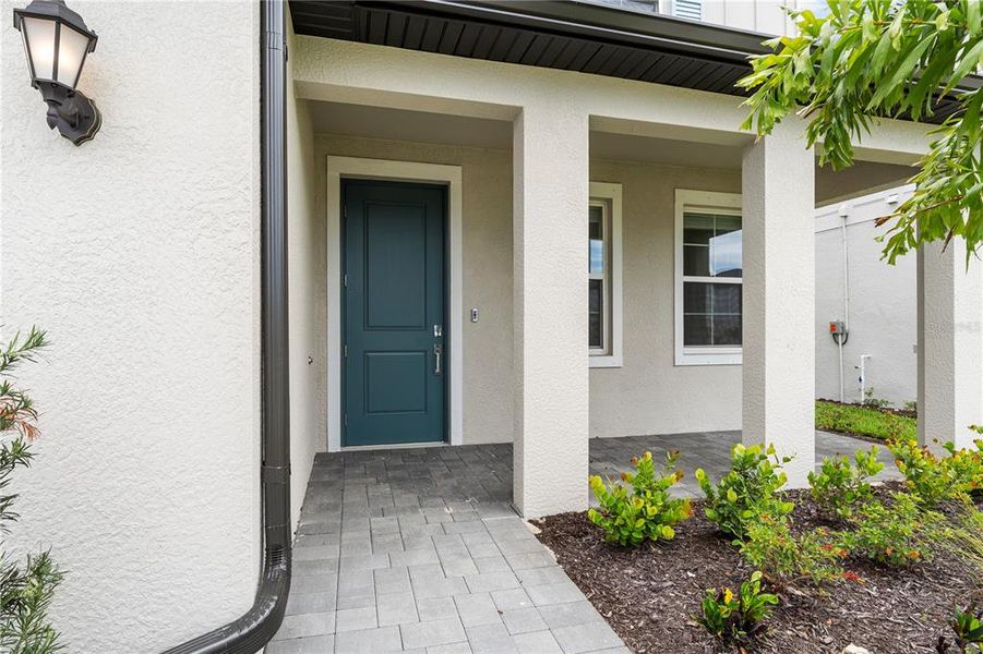 Exterior details and patio area of a home in Sabal Glen at Babcock Ranch, Punta Gorda (Image 4). Exterior details and patio area of a home in Sabal Glen at Babcock Ranch, Punta Gorda (Image 4).