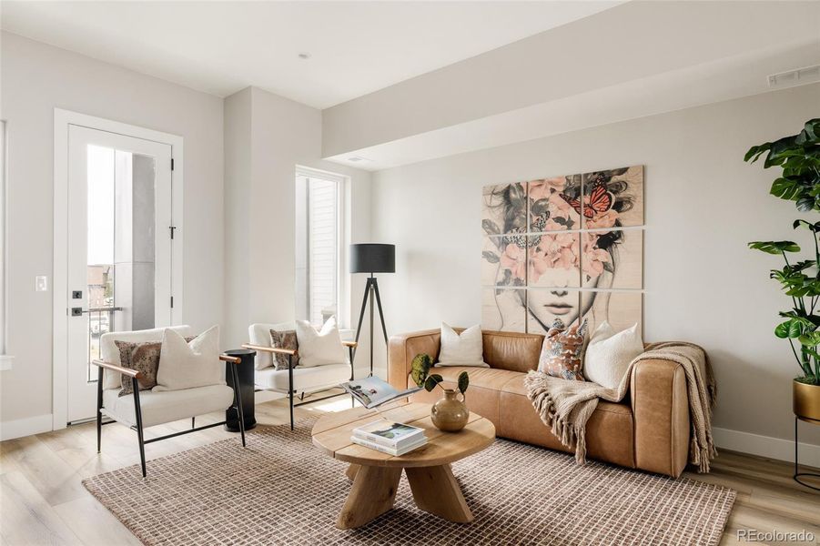 Furnished interior view inside a new home in , Denver (Image 24). Furnished interior view inside a new home in , Denver (Image 24).