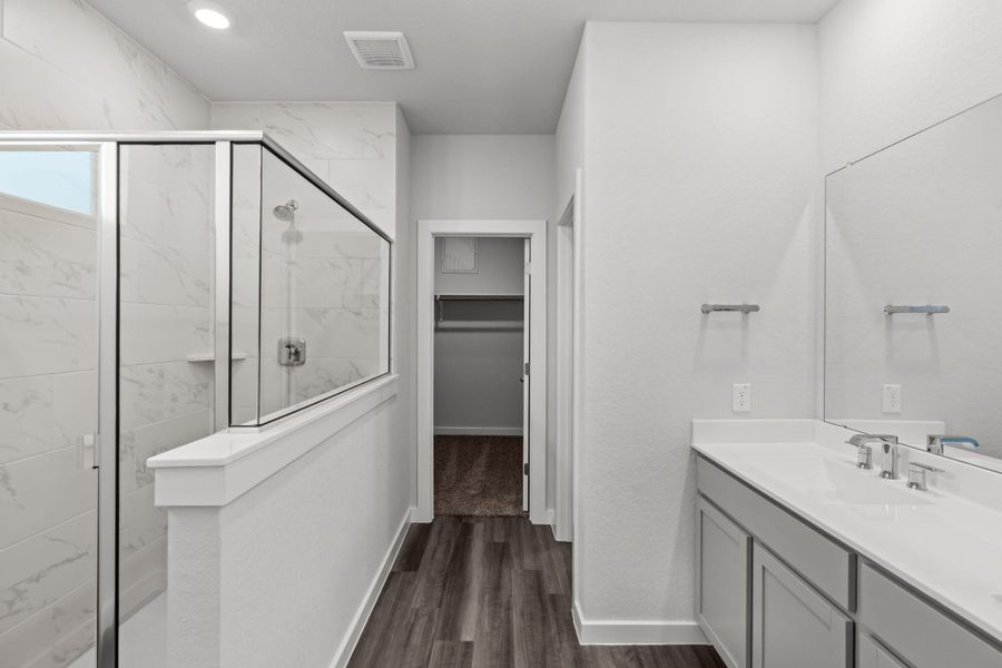 Furnished interior view inside a new home in The Meadows at Hunters Ranch, San Antonio (Image 11).