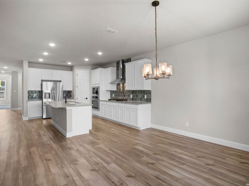 Furnished interior view inside a new home in Ladera, San Antonio (Image 12).