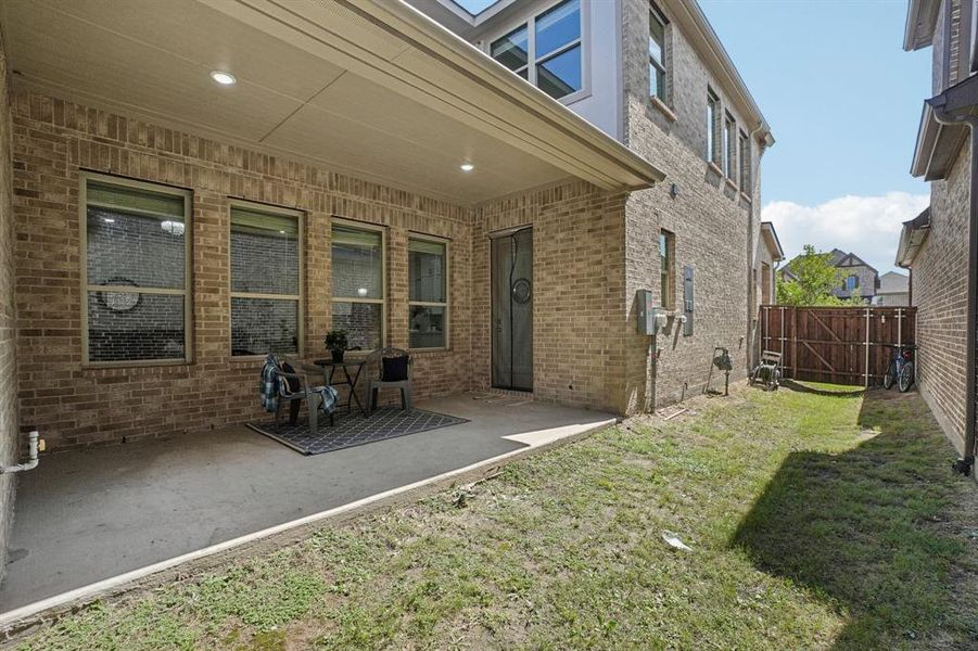 Exterior details and patio area of a home in , Plano (Image 3). Exterior details and patio area of a home in , Plano (Image 3).