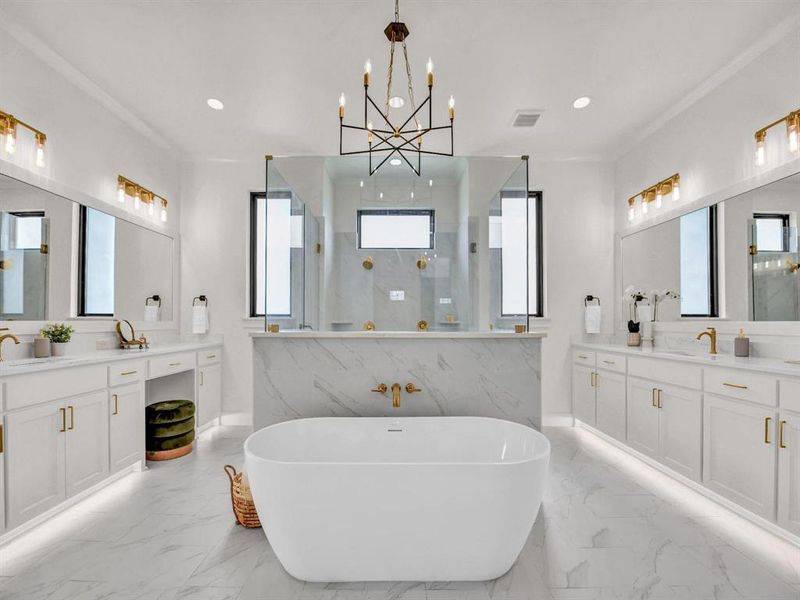 Furnished interior view inside a new home in , Aledo (Image 17).