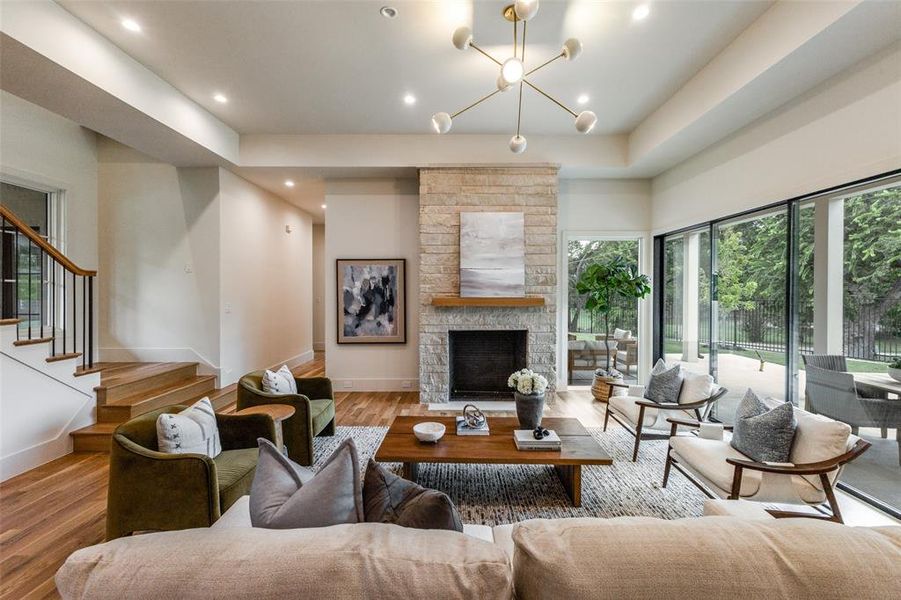 Furnished interior view inside a new home in , Dallas (Image 8).