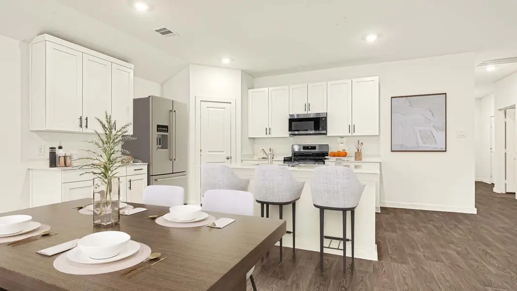 Furnished interior view inside a new home in August Trails, Needville (Image 3).