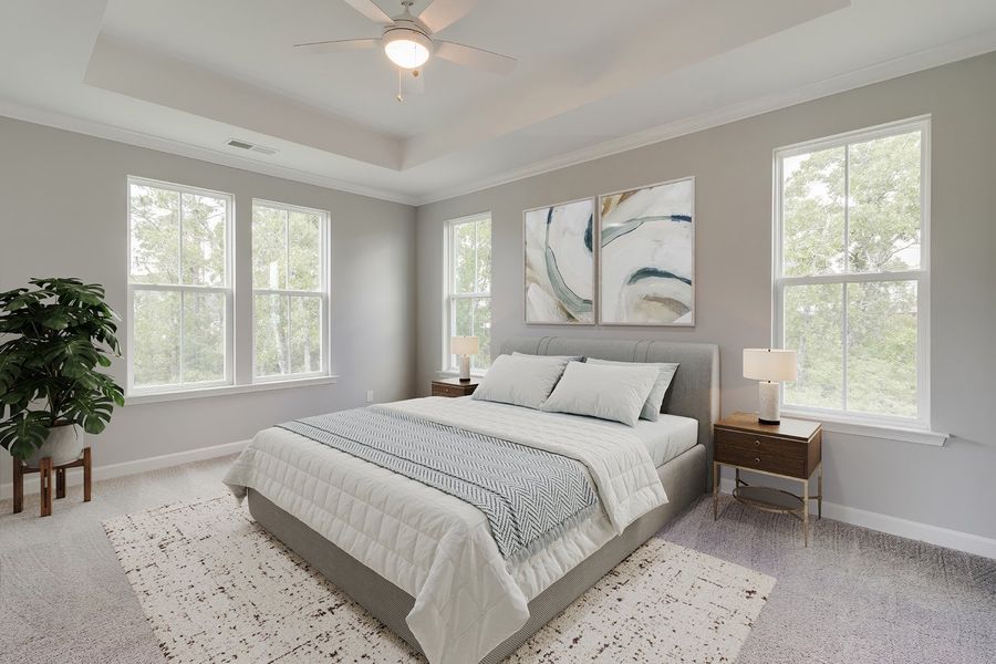 Representative furnished interior of a home built from the Peachtree - Vanguard Collection by Mungo Homes in Hawthorn Ridge, Inman (Image 7).