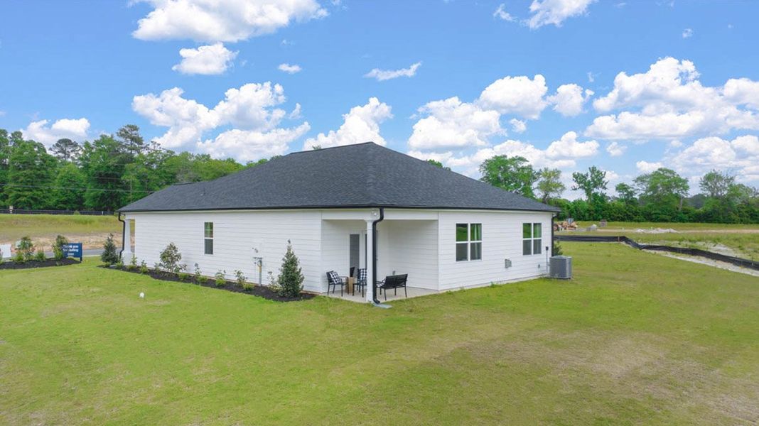 Representative exterior details of a home built from the Plan by D.R. Horton in Wrenfield at Chanticleer, North Augusta (Image 27). Representative exterior details of a home built from the Plan by D.R. Horton in Wrenfield at Chanticleer, North Augusta (Image 27).