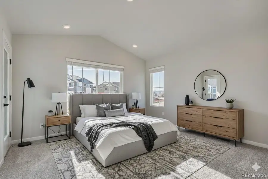 virtually staged primary bedroom