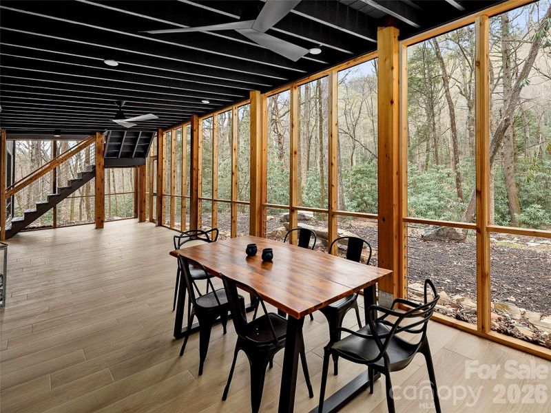 Downstairs porch Downstairs porch