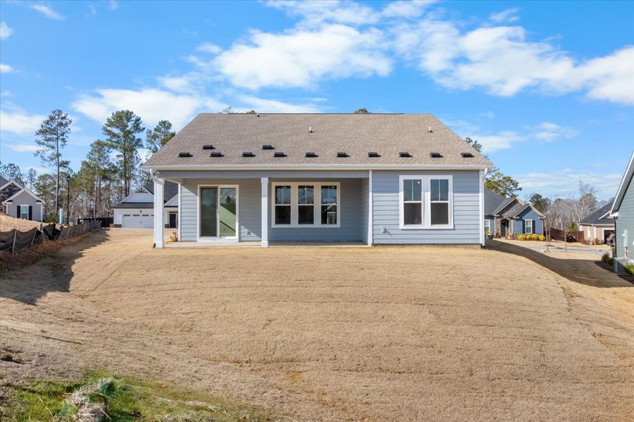 Exterior details and patio area of a home in Sinclair at Crawford Creek, Grovetown (Image 4).