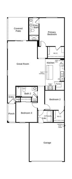 2D floor plan layout of this home in Wildflower Reserve, Tucson, AZ (Image 2).