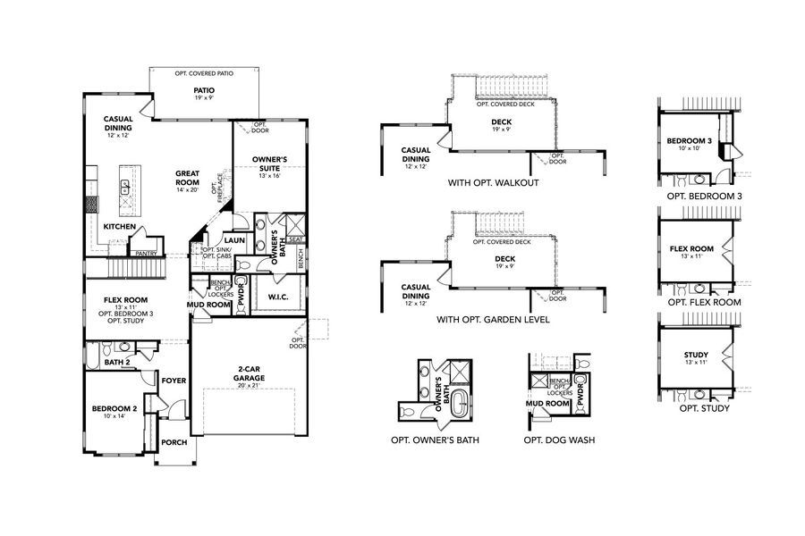 2D floor plan layout of this home in Dillon Pointe - Journey, Broomfield, CO (Image 3).