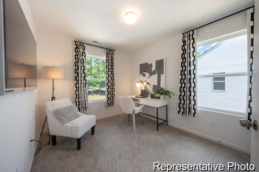 Furnished interior view inside a new home in Dukes Ridge, Charlotte (Image 8).