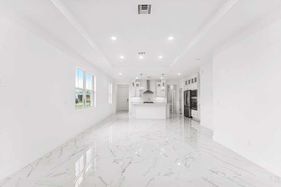 Kitchen, Dining Area & Great Room