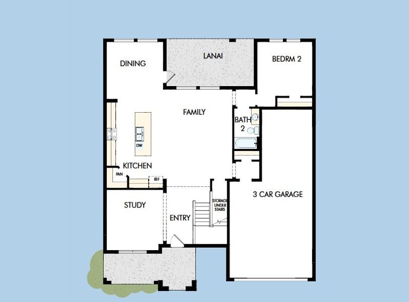2D floor plan layout for the The Jarvis by David Weekley Homes in Coasterra, Palmetto, FL (Image 3).