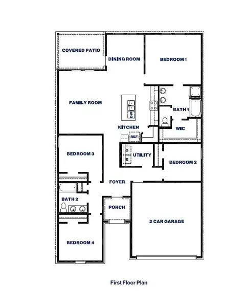 2D floor plan layout of this home in Sunterra, Katy, TX (Image 5).