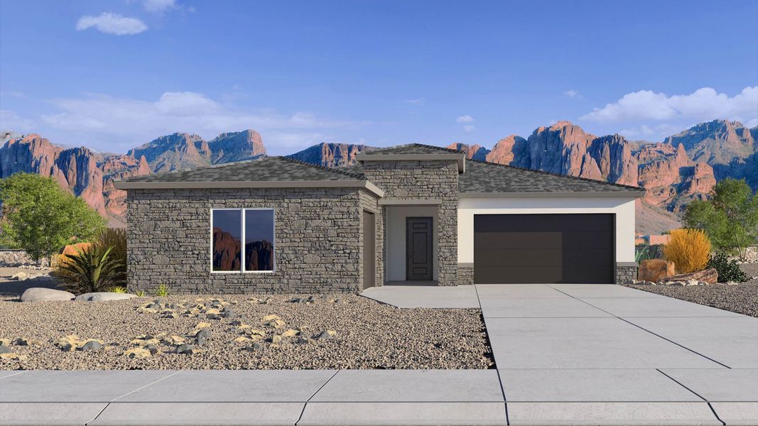 Representative exterior photo of a completed home built from the Cobalt by D.R. Horton in Zanjero Pass, Glendale, AZ (Image 21).
