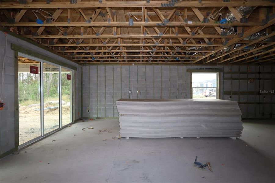 In-progress construction of a new home in Lake Star at Ovation, Winter Garden, FL (Image 9).