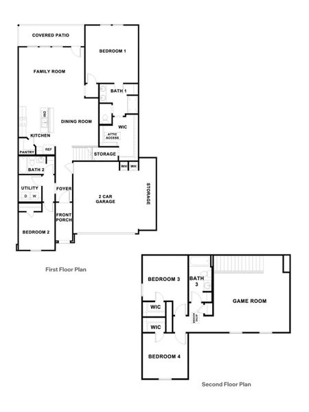 2D floor plan layout of this home in Paramount, Kyle, TX (Image 3).
