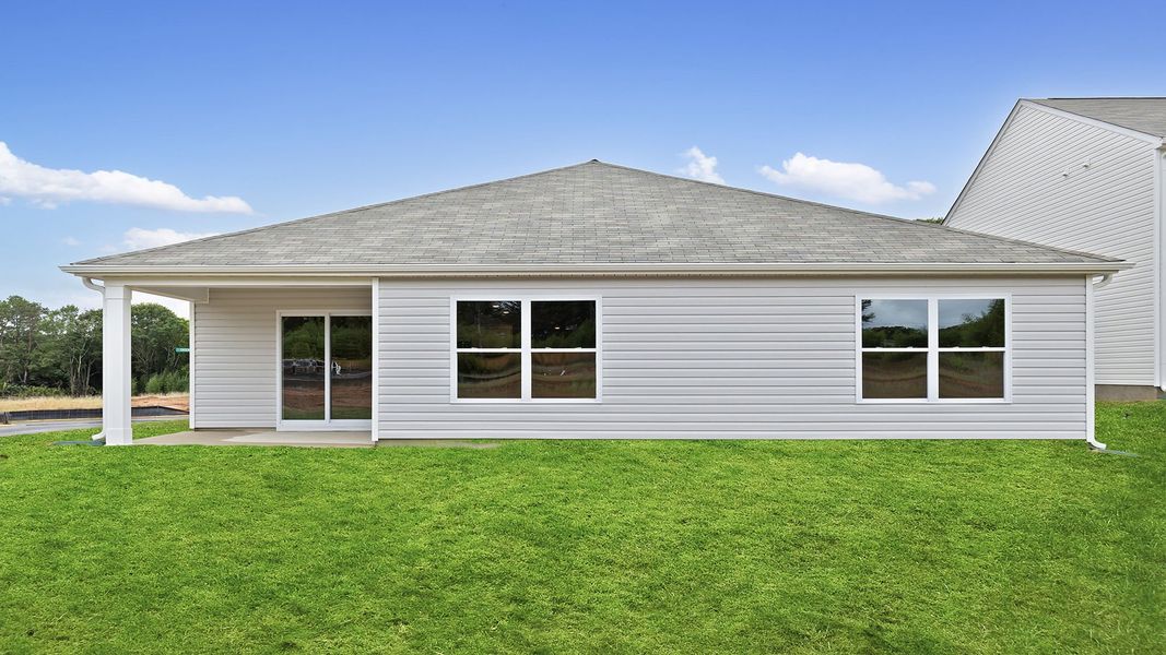 Exterior details and patio area of a home in Bentley Park, Greenwood (Image 1).
