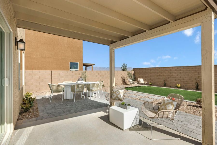 Representative exterior details of a home built from the 1768 Modeled by KB Home in Mirador Point, Tucson (Image 3).