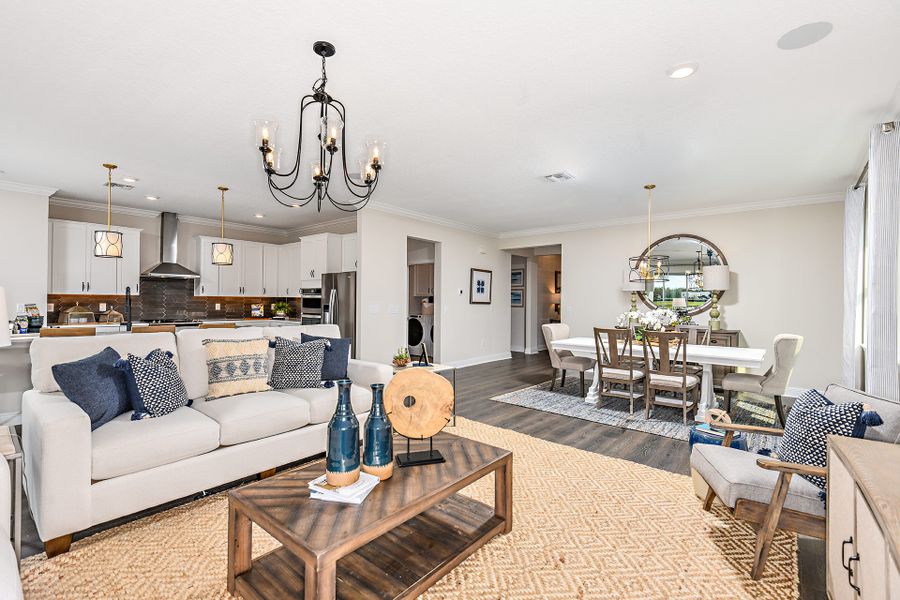 Furnished interior view inside a new home in Estates at Lake Jesup, Sanford (Image 10). Furnished interior view inside a new home in Estates at Lake Jesup, Sanford (Image 10).