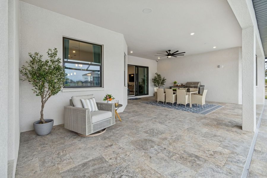 Exterior details and patio area of a home in River Preserve Estates, Parrish (Image 43).