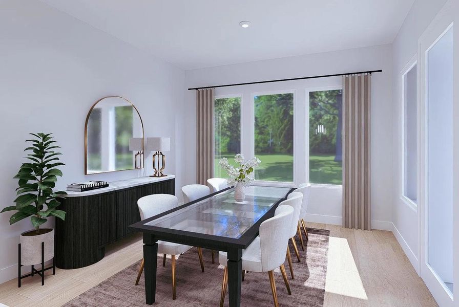 Furnished interior view inside a new home in Parmer Ranch 60, Georgetown (Image 9).