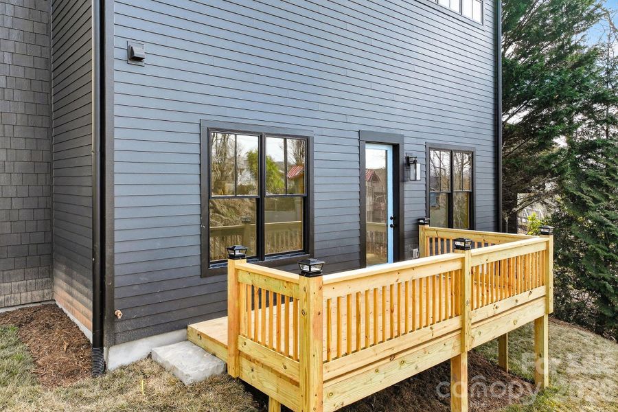 Exterior details and patio area of a home in , Asheville (Image 3).