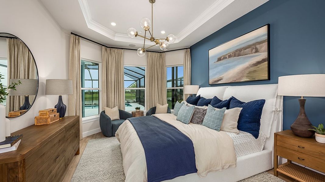 Representative furnished interior of a home built from the Farnese by Taylor Morrison in Esplanade Lake Club, Fort Myers (Image 10).