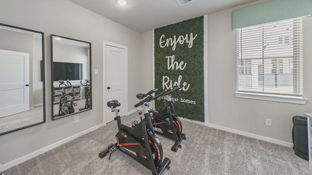 Representative furnished interior of a home built from the Riverdale by Chesmar Homes in Elyson Courtyard Collection, Katy (Image 23). Representative furnished interior of a home built from the Riverdale by Chesmar Homes in Elyson Courtyard Collection, Katy (Image 23).