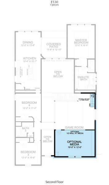 2D floor plan layout for the Madison by Landon Homes in Lexington Frisco, Frisco, TX (Image 28).